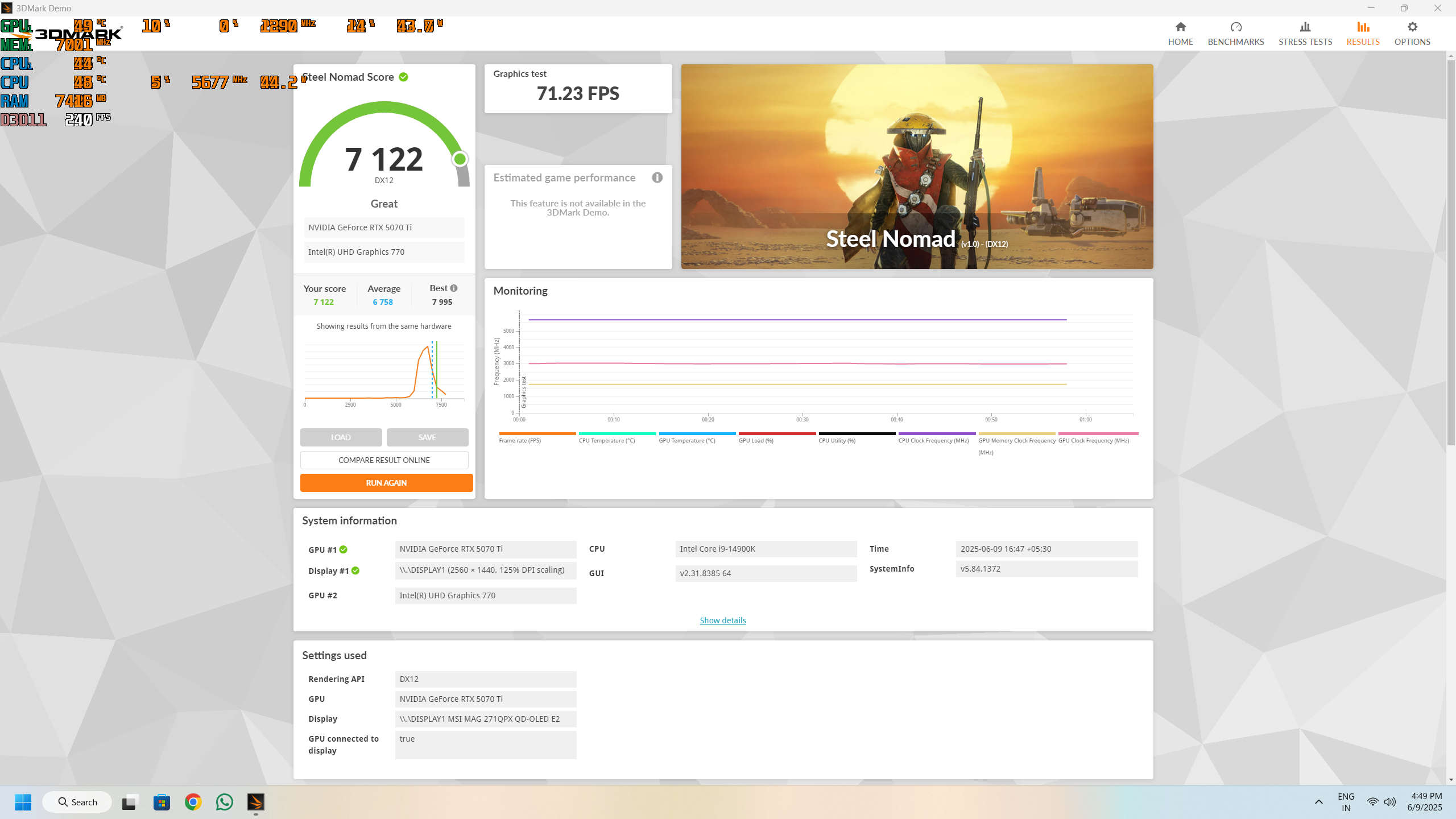 RTX 5070 Ti Benchmark Score 2